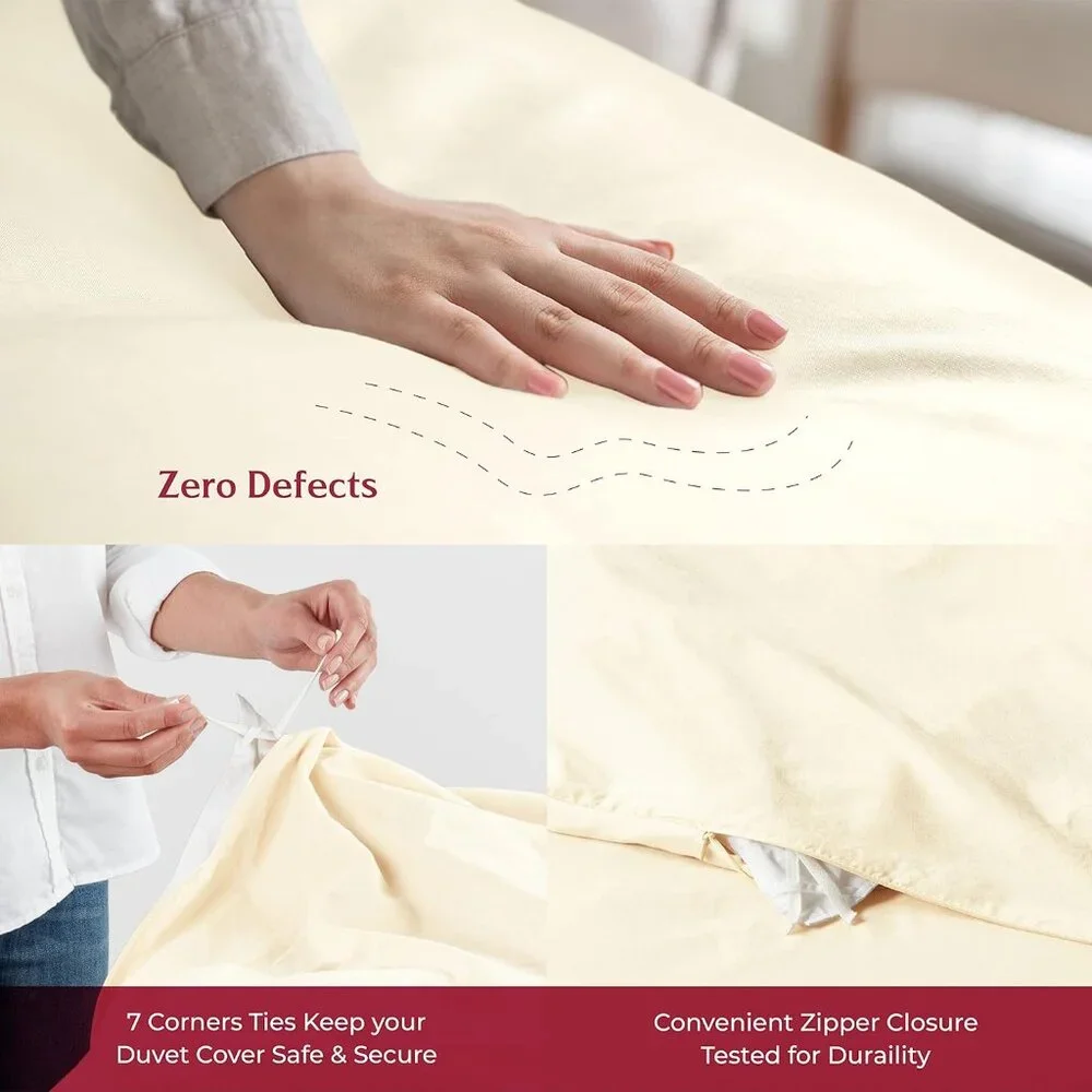 Twin/TwinXL Duvet Cover, 800 Thread Count Sateen 3 Pc Egyptian Cotton